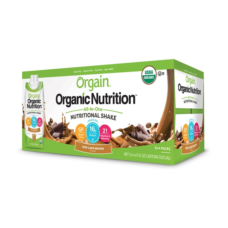Orgain® Organic Nutritional Shake Oral Supplement Iced Café Mocha Flavor Liquid 11 oz. Carton (1026545_EA) 1/EA