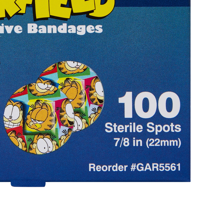 ASO Adhesive Spot Bandage 7/8 Inch Plastic Round Kid Design (Garfield) Sterile (686700_CS) 12/CS