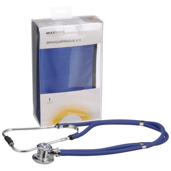 McKesson Brand Reusable Aneroid / Stethoscope Set 23 to 33 cm Adult Cuff Dual Head Sprague Stethoscope Pocket Aneroid (803194_BX) 1/BX
