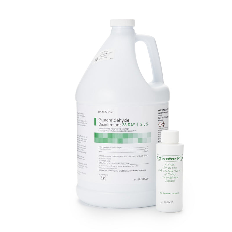 McKesson 28 Day Glutaraldehyde High-Level Disinfectant Activation Required Liquid 1 gal. Jug Reusable (512839_GL) 1/GL