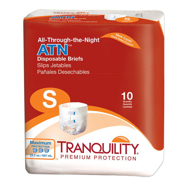Tranquility® ATN Unisex Adult Incontinence Brief Small Disposable Heavy Absorbency (457770_CS) 100/CS