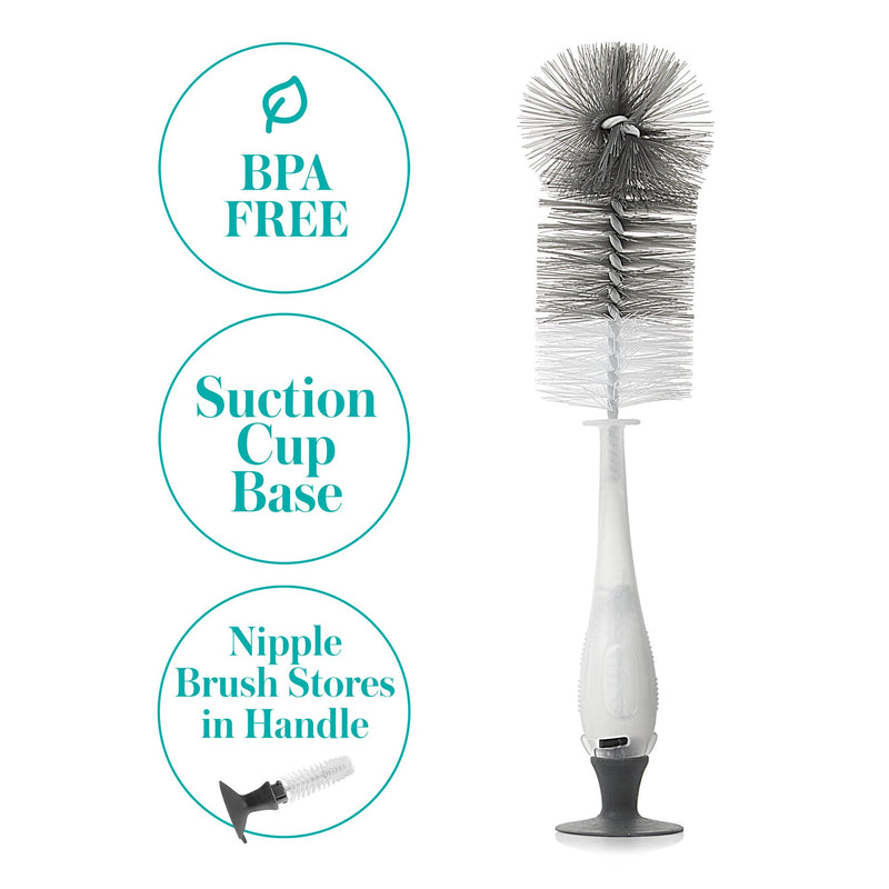 Evenflo 2-in-1 Baby Bottle / Nipple Brush Set For Baby Bottles, Nipples, Breast Pump Parts (1105101_EA) 1/EA