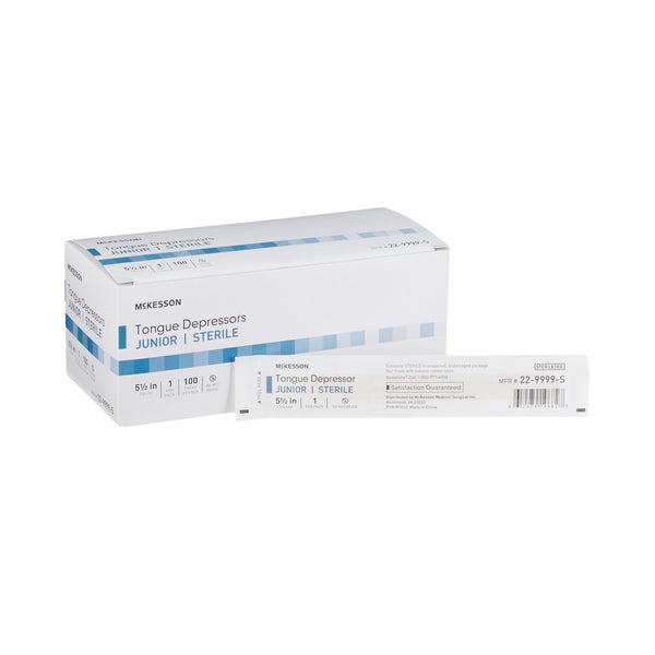 McKesson Tongue Depressor 5-1/2 Inch Length Wood Junior (854424_BX) 100/BX