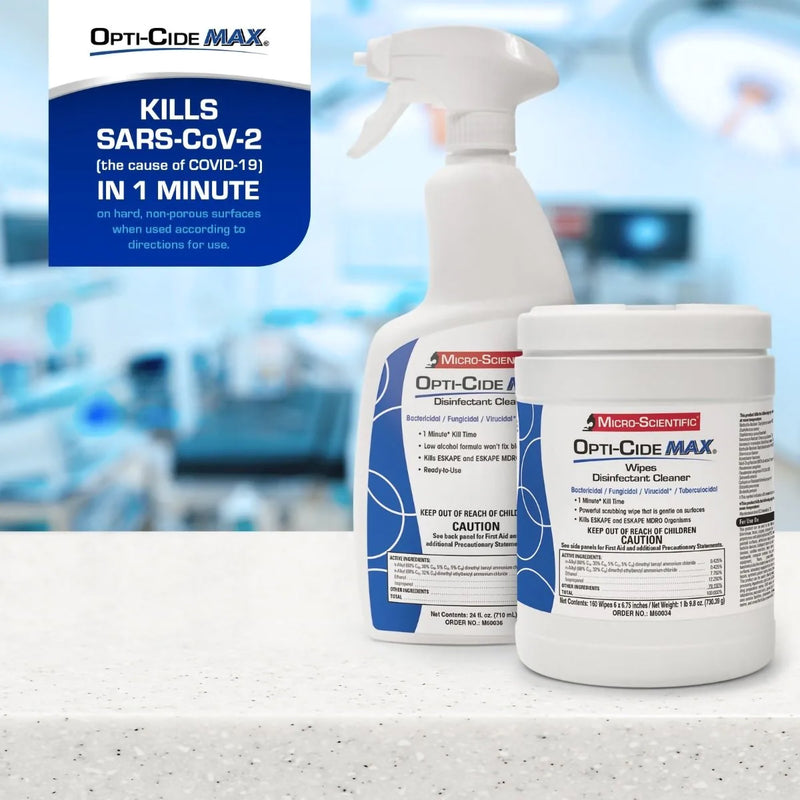Opti-Cide® Max Surface Disinfectant Cleaner Premoistened Alcohol Based Manual Pull Wipe 160 Count Canister Alcohol Scent NonSterile (1100339_CT) 1/CT
