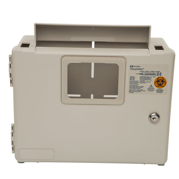 Kendall Sharps Container Cabinet / Wall Enclosure ABS Plastic Wall Mount Locking (490941_EA) 1/EA