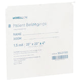 McKesson Patient Belongings Bag 4 X 20 X 20 Inch Polyethylene Drawstring Closure White (447753_EA) 1/EA