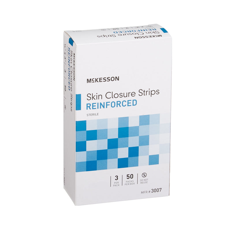 McKesson Skin Closure Strip 1/4 X 3 Inch Nonwoven Material Reinforced Strip White (876306_BX) 50/BX