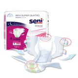 Seni® Super Quatro Unisex Adult Incontinence Brief Small Disposable Heavy Absorbency (1163838_CS) 48/CS
