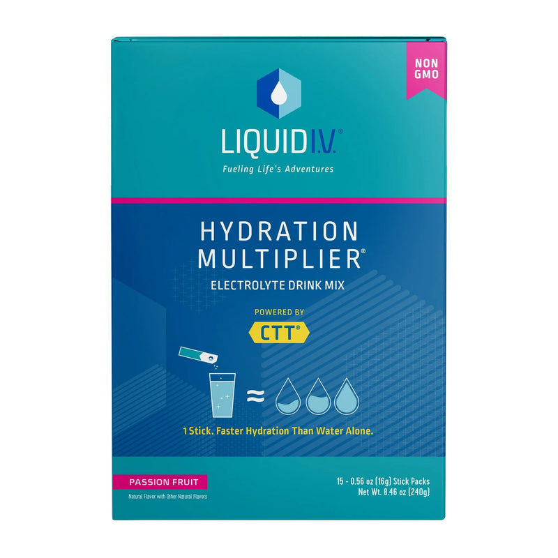 Liquid I.V.® Hydration Multiplier® Oral Electrolyte Solution Passion Fruit Flavor 0.56 oz. Electrolyte (1220420_BX) 6/BX