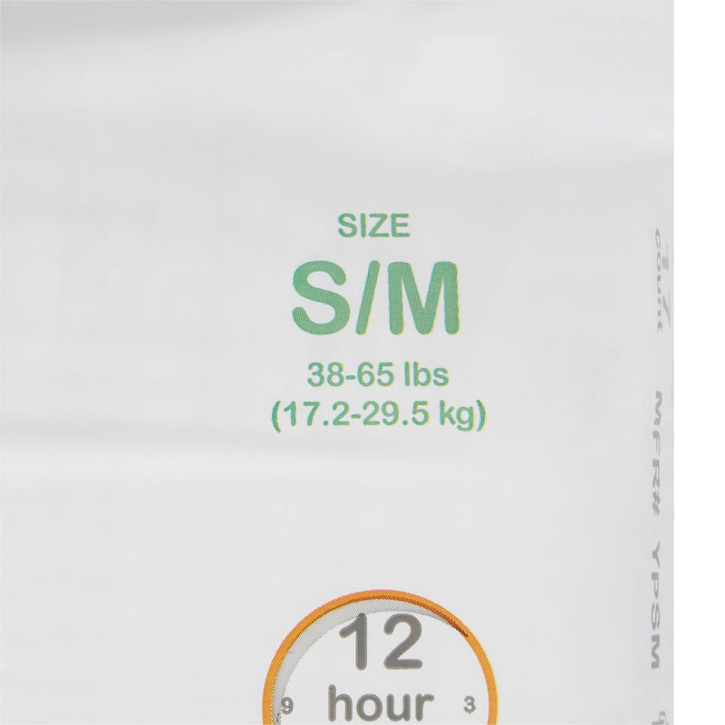 McKesson Unisex Youth Absorbent Underwear Pull On with Tear Away Seams Small / Medium Disposable Heavy Absorbency (1198054_BG) 17/BG