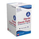 Dynarex® Gauze Sponge 2 X 2 Inch 12-Ply Sterile 1 per Pack (867178_CS) 2400/CS