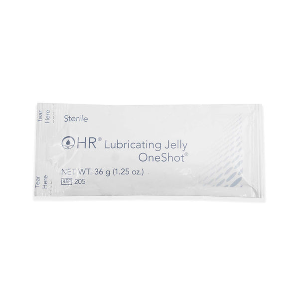 HR® One Shot® Lubricating Jelly 1.25 oz. Individual Packet Sterile (1090105_BX) 48/BX