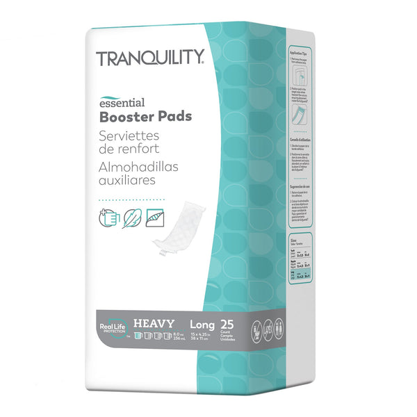 Tranquility® Essential Booster Pad 4-1/4 X 15 Inch Heavy Absorbency Super Absorbent Core Long (875976_BG) 25/BG