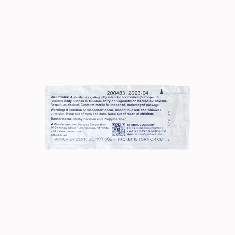 DynaLube Lubricating Jelly 2.7 Gram Individual Packet Sterile (746741_CS) 1728/CS