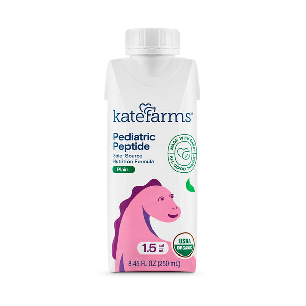 Kate Farms Pediatric Peptide 1.5 Pediatric Oral Supplement Plain Flavor 8.45 oz. Carton Liquid Organic Hydrolyzed Pea Protein (1184932_EA) 1/EA