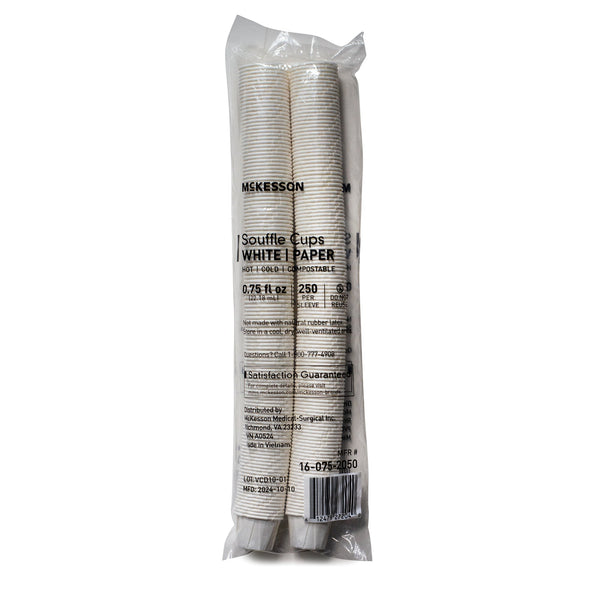 McKesson Souffle Cup 0.75 oz. White Paper Disposable (1251879_SL) 250/SL