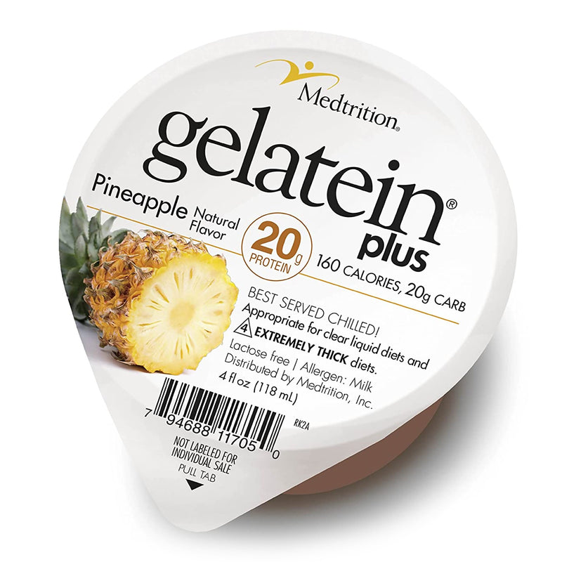 Gelatein® Plus Oral Supplement Pineapple Flavor Gel 4 oz. Cup (1010083_EA) 1/EA