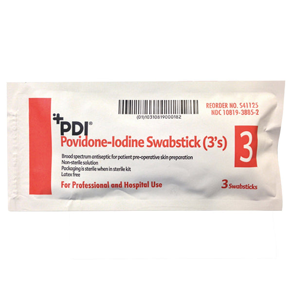 PDI® Impregnated Swabstick 10% Strength Povidone-Iodine Individual Packet NonSterile (188680_PK) 1/PK