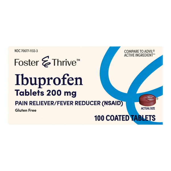 Foster & Thrive™ Pain Relief 200 mg Strength Ibuprofen Tablet 100 per Bottle (1238906_BT) 1/BT