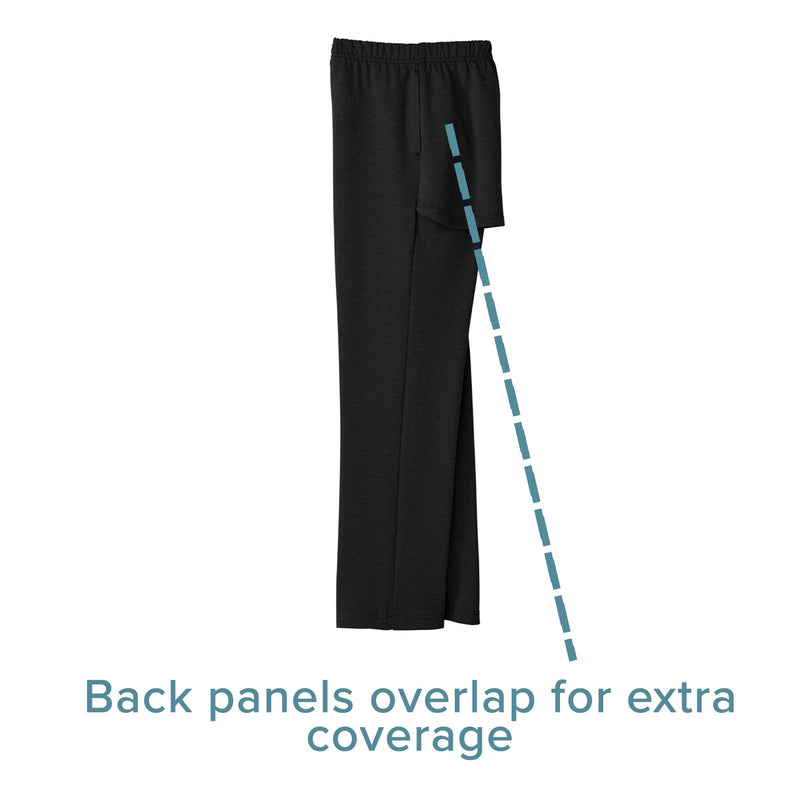 Silverts® Adaptive Pants Back Overlap 3X-Large Black Female (1219553_EA) 1/EA