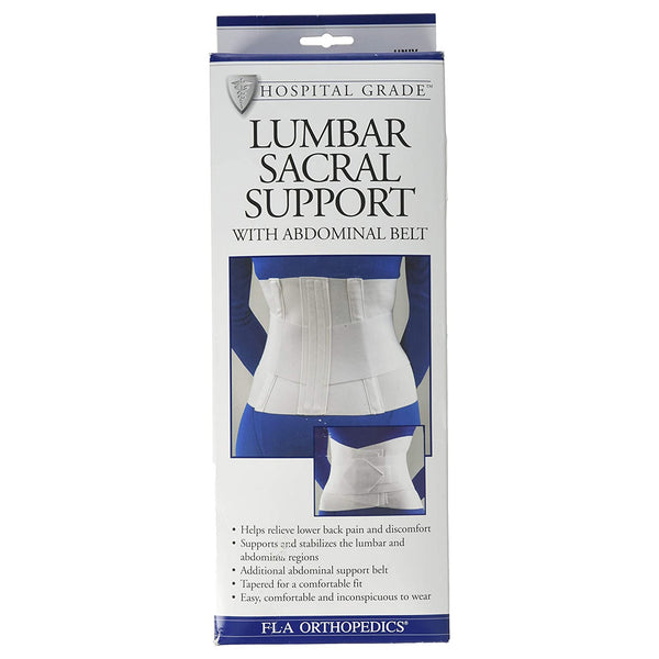 FLA Orthopedics® Standard Back Support 3X-Large Hook and Loop Closure 49 to 52 Inch Hip Circumference 10 Inch Height Adult (992942_EA) 1/EA