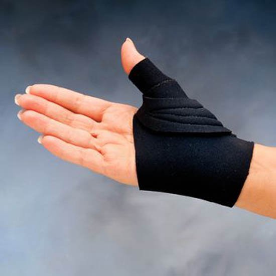 Comfort Cool® Thumb CMC Restriction Splint Adult Medium Wrap Around Strap Left Hand Black (482537_EA) 1/EA