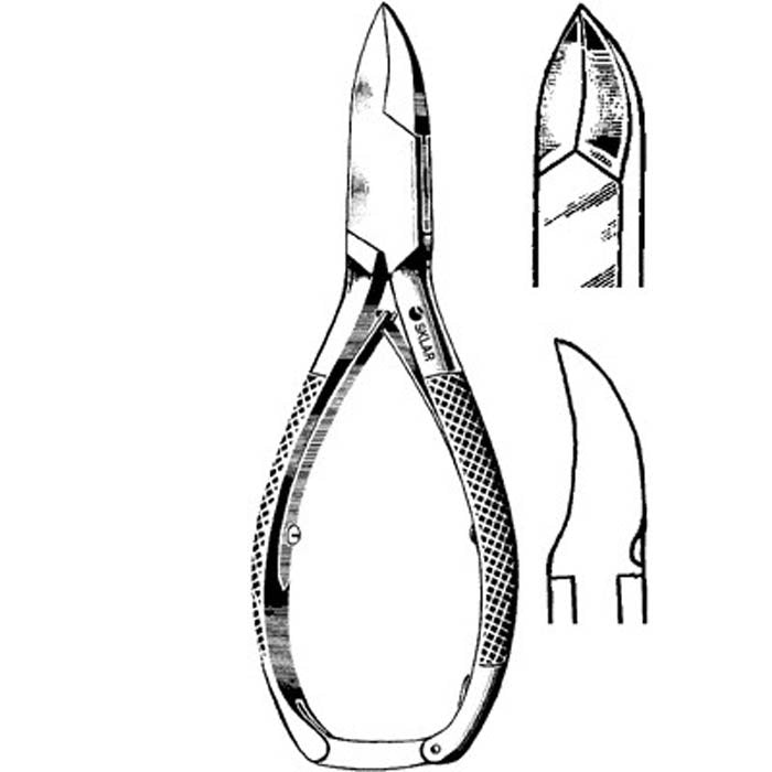 Sklar Nail Nipper Concave Jaw 5-1/2 Inch Length German Stainless Steel (126362_EA) 1/EA