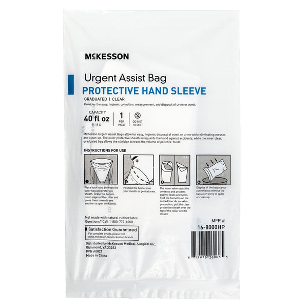 McKesson Emesis Bag 40 oz. Clear (1196445_EA) 1/EA