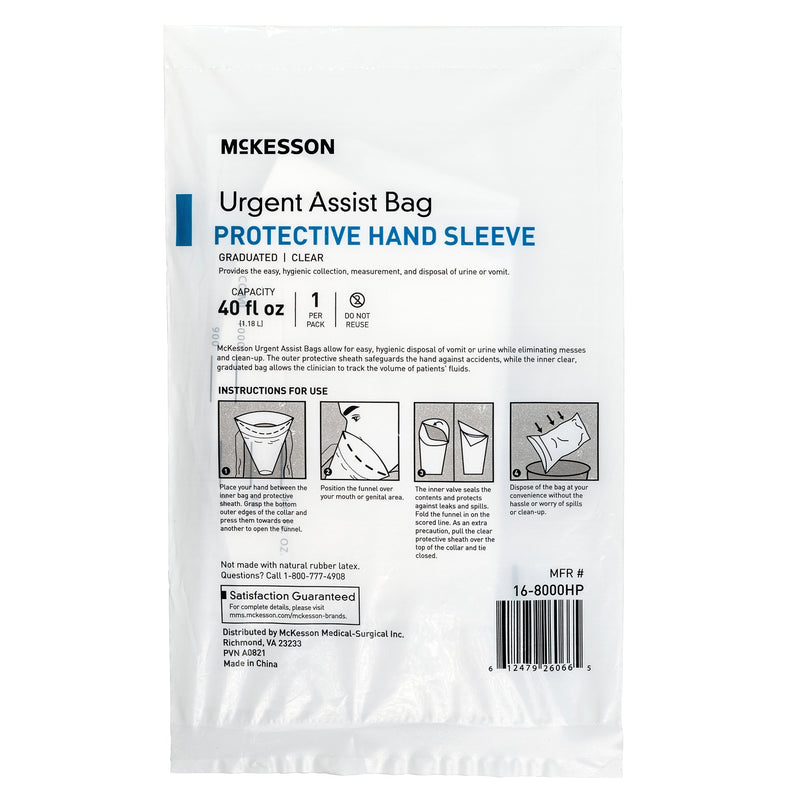 McKesson Emesis Bag 40 oz. Clear (1196445_BG) 12/BG