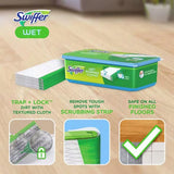 Swiffer® Wet Saturated Wet Mop Pad Bound Edge White Cloth Disposable (1260306_BX) 12/BX