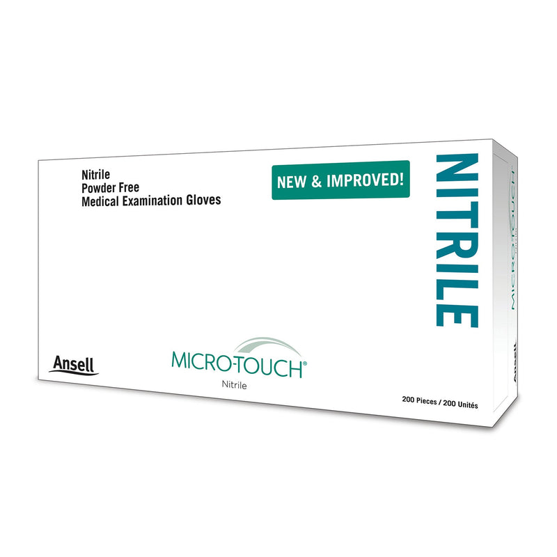 Micro-Touch® Nitrile Exam Glove Small NonSterile Nitrile Standard Cuff Length Textured Fingertips Blue Chemo Tested (703150_CS) 10/CS