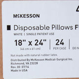 McKesson Bed Pillow 18 X 24 Inch White Single Patient Use (939589_EA) 1/EA