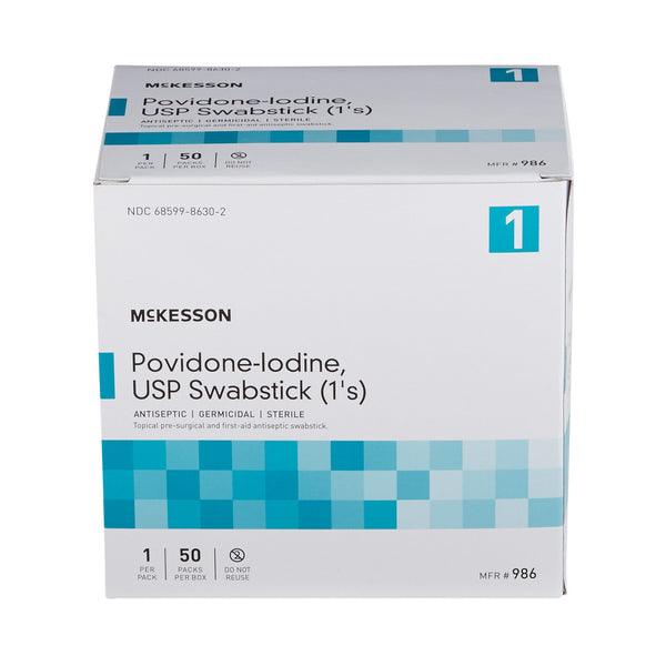 McKesson Impregnated Swabstick 10% Strength Povidone-Iodine Individual Packet Sterile (854752_CS) 500/CS