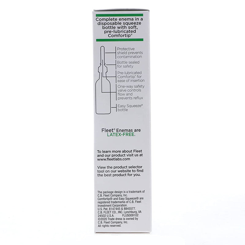 Fleet® Enema 4.5 oz. 19 Gram - 7 Gram Strength Monobasic Sodium Phosphate / Dibasic Sodium Phosphate (830838_BX) 2/BX