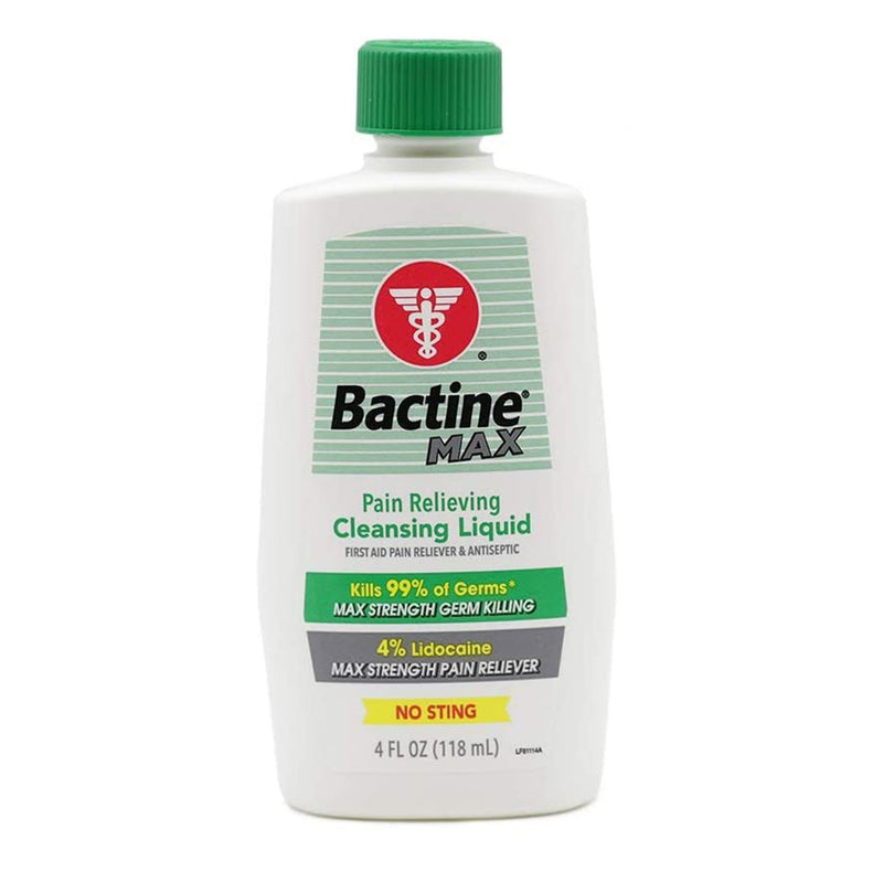 Bactine® MAX Pain Relieving Antiseptic BZK (Benzalkonium Chloride) / Lidocaine HCl Topical Liquid 4 oz. Bottle (1143885_EA) 1/EA