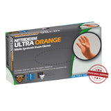 NitriDerm® Ultra Orange™ Exam Glove Small NonSterile Nitrile Standard Cuff Length Fully Textured Orange Chemo Tested / Fentanyl Tested (780240_CS) 1000/CS