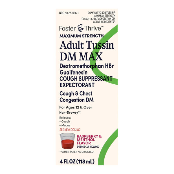 Foster & Thrive™ Cold and Cough Relief 20 mg; 400 mg / 20 mL Strength Liquid 4 oz. (1238986_EA) 1/EA