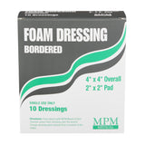 MPM Foam Dressing 4 X 4 Inch With Border Waterproof Backing Adhesive Square Sterile (1170488_EA) 1/EA