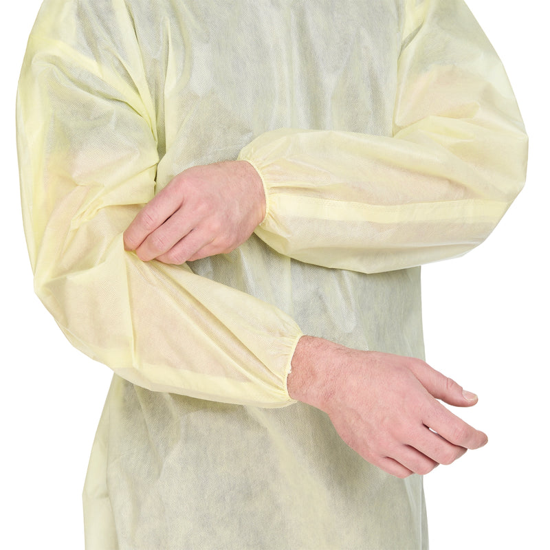 Precept® Protective Procedure Gown X-Large Yellow NonSterile AAMI Level 2 Disposable (1071088_BG) 10/BG