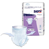 Seni® Active Super Plus Unisex Adult Absorbent Underwear Pull On with Tear Away Seams X-Large Disposable Heavy Absorbency (1169933_CS) 64/CS