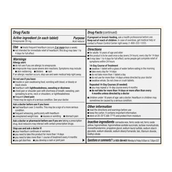 Foster & Thrive™ Antacid 20 mg Strength 20 mg Strength 42 per Box (1238956_BX) 1/BX