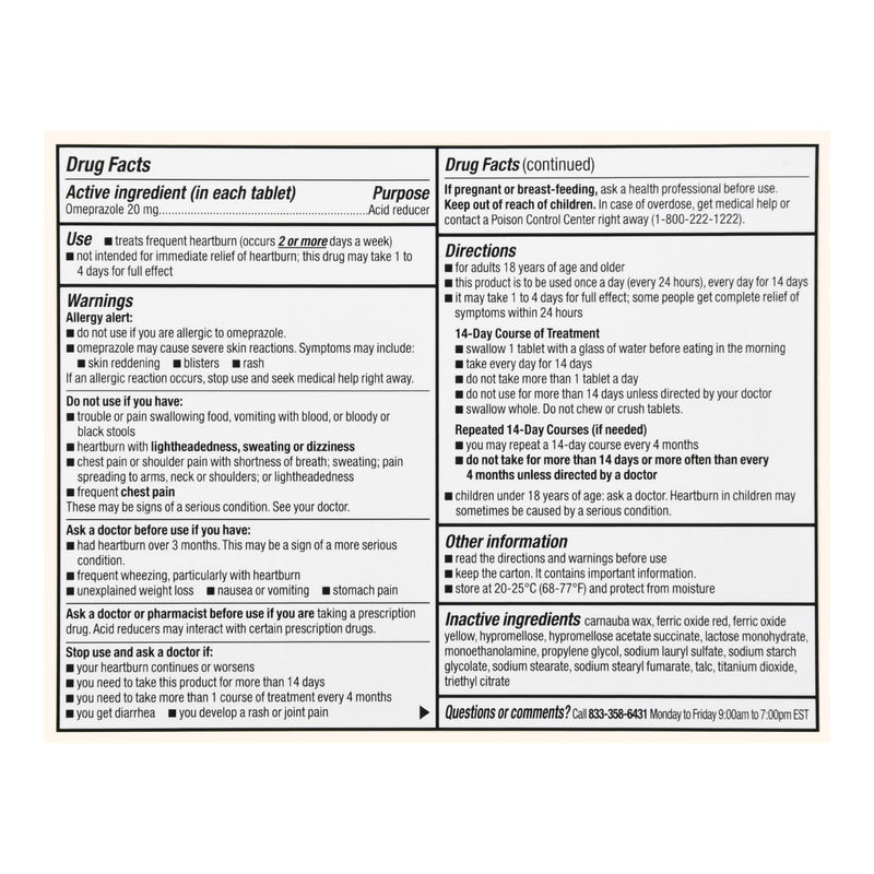 Foster & Thrive™ Antacid 20 mg Strength 20 mg Strength 42 per Box (1238956_BX) 1/BX