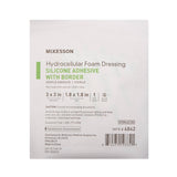 McKesson Foam Dressing 3 X 3 Inch With Border Film Backing Silicone Gel Adhesive Square Sterile (886431_BX) 10/BX