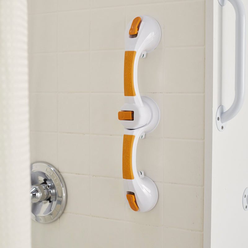 McKesson Rotating Suction-Cup Grab Bar White / Yellow Plastic (1103383_CS) 3/CS