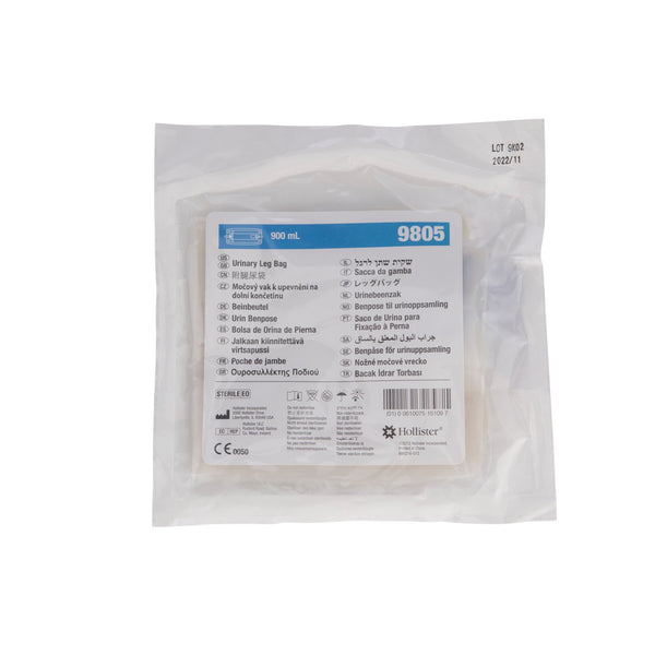 Hollister Urinary Leg Bag Anti-Reflux Valve Sterile 900 mL Vinyl (148675_BX) 10/BX