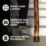 Brazos™ Free Form Walking Stick Wood 55 Inch Height Safari (1229071_EA) 1/EA