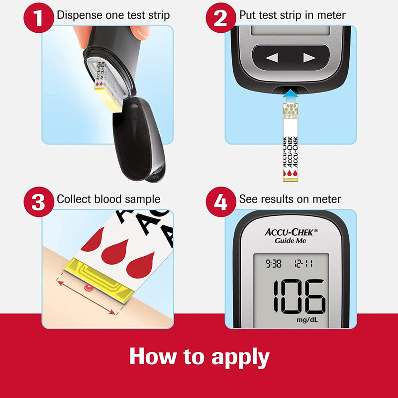 Accu-Chek® Blood Glucose Test Strips 100 Strips per Pack (1148721_BX) 100/BX
