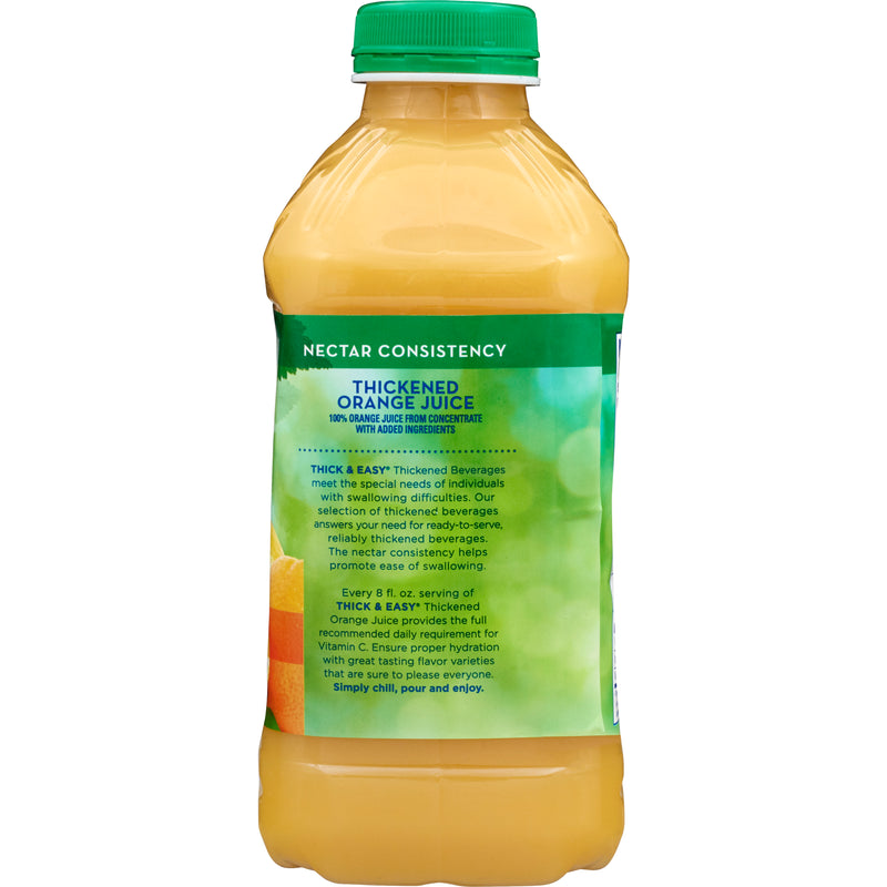 Thick & Easy® Thickened Beverage 46 oz. Bottle Orange Flavor Liquid IDDSI Level 2 Mildly Thick (797171_EA) 1/EA