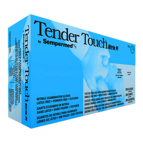 Tender Touch® 200 Exam Glove Large NonSterile Nitrile Standard Cuff Length Textured Fingertips Lavender Chemo Tested / Fentanyl Tested (714134_BX) 200/BX