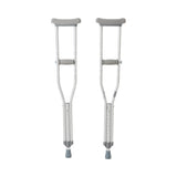 McKesson Underarm Crutches Youth 4 Foot 6 Inch to 5 Foot 2 Inch User Height Aluminum Frame 350 lbs. Weight Capacity (1065233_CS) 8/CS